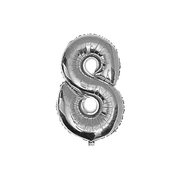 GLOBO METALICO PLATEADO Nº81