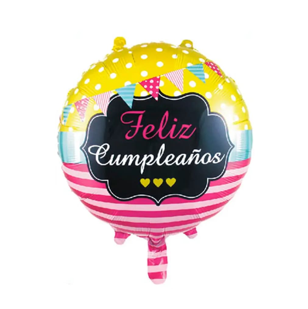 GLOBO METALIZADO REDONDO DE CUMPLEAÑOS.1