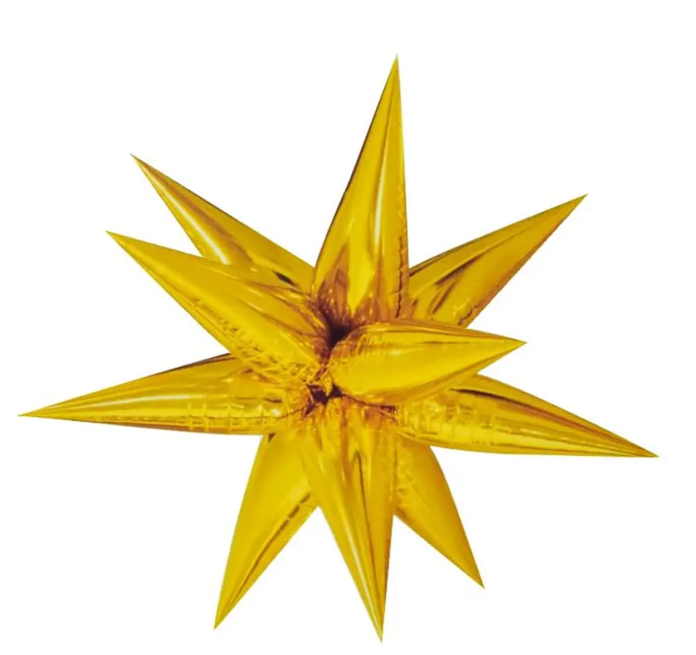 GLOBO METALIZADO COLOR DORADO DE ESTRELLA EXPLOSIVA1