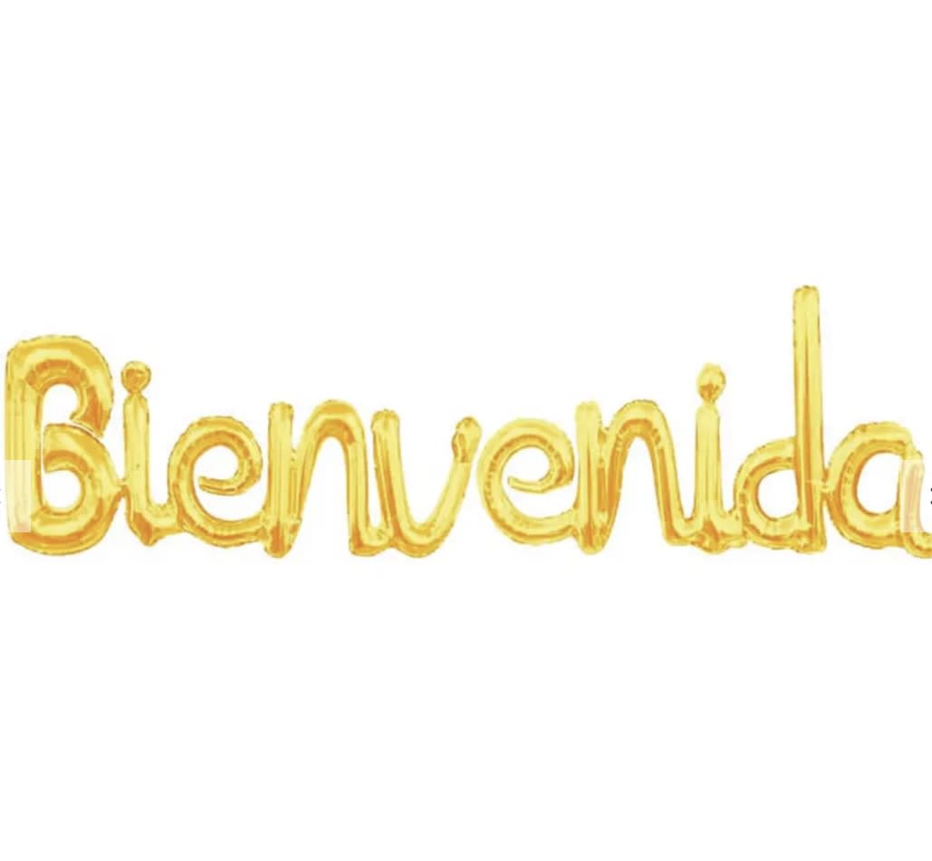 GLOBO METÁLICO DORADO “BIENVENIDA”1