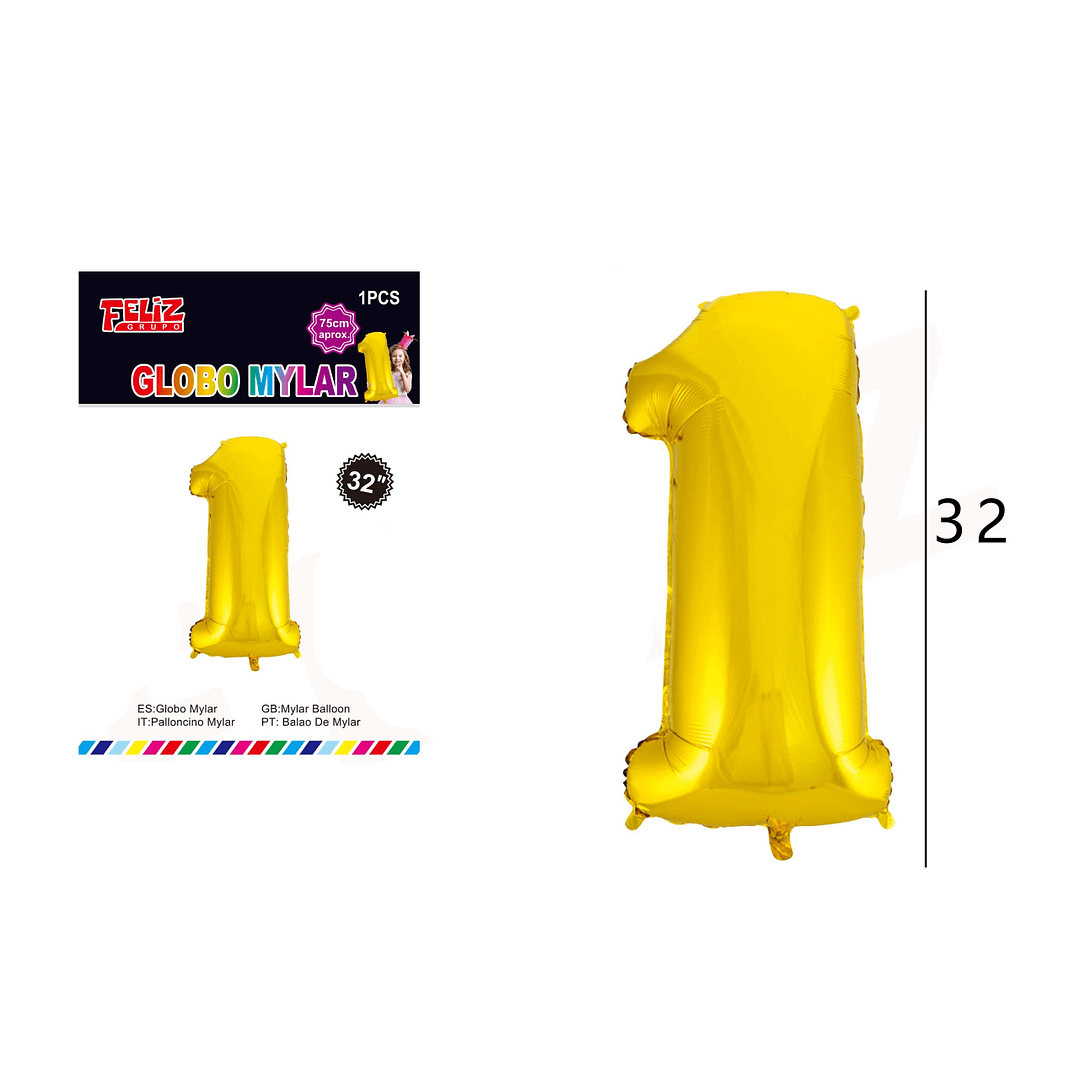 GLOBO MYLAR DORADO 11