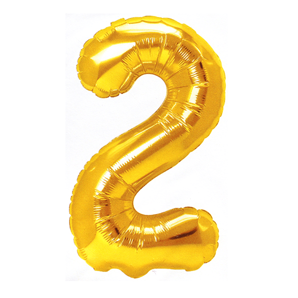 GLOBO METALICO DORADO Nº21