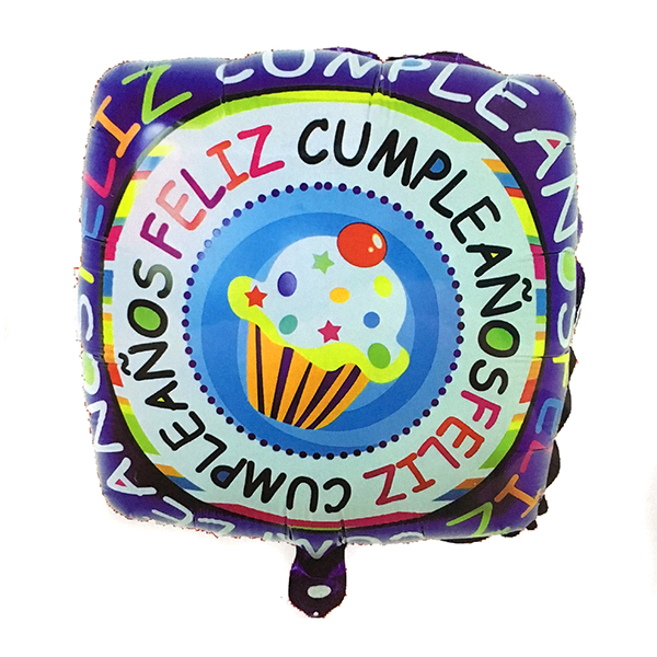 GLOBO METALICO CUADRADO FELIZ CUMPLEAÑOS.1