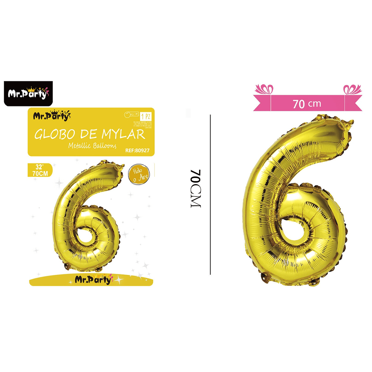 GLOBO DE MYLAR DORADO N61