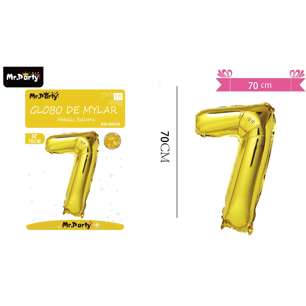 GLOBO DE MYLAR DORADO N71
