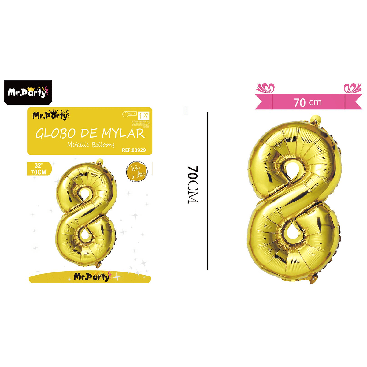 GLOBO DE MYLAR DORADO N81