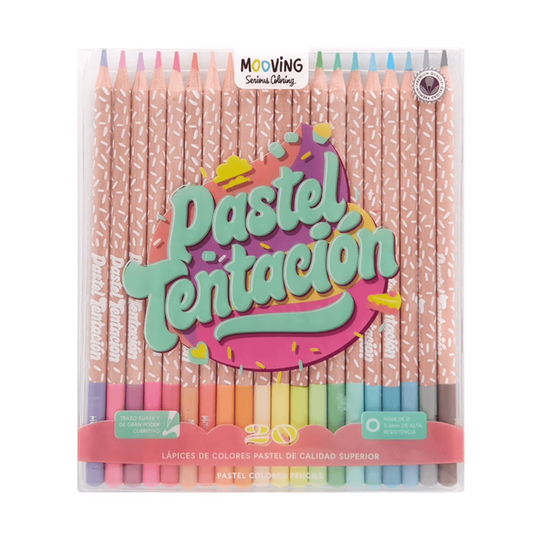 ESTUCHE 20 LAPICES COLORES PASTEL PREMIUM.1