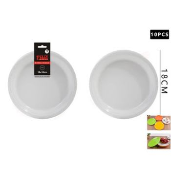 PLATO REDONDO BLANCO 18 CMS1