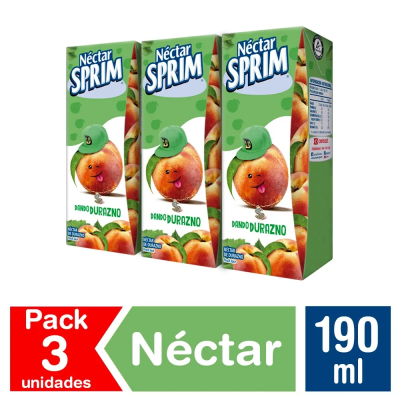 Nectar Sprim Tripack Durazno 3x190ml.1