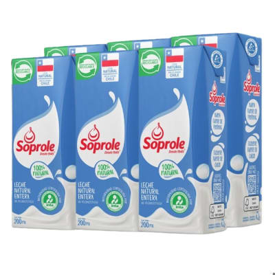 Leche Entera Bombillin Soprole 6x200ml1