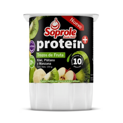 Yoghurt Protein Trozos Kiwi, Platano y Manzana Soprole 155gr.1