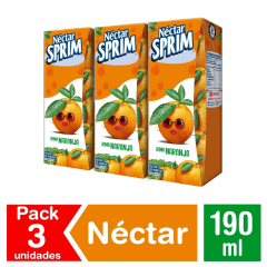 Nectar Sprim Tripack Naranja 3x190ml.