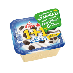 Yoghurt 1+1 Mini Cookies Soprole 140gr.