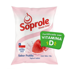 Yoghurt Bolsa Frutilla Soprole 1Kg.