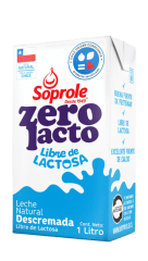 Leche ZeroLacto Descremada Soprole 1Lt.