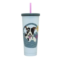VASO TUMBLER PET FLOWER