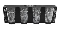 SET 4 VASOS CHILE COLLECTION