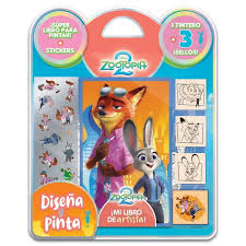 LIBRO Y SELLOS ZOOTOPIA