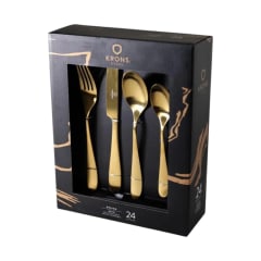 SET CUBIERTOS GOLD