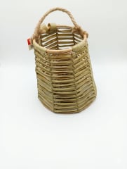 FAROL DE BAMBO CON VASO MEDIANO