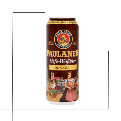 CERVEZA PAULANER WEISSBIER DUNKEL LATA 500CC