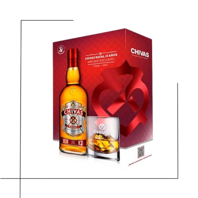 WHISKY PACK CHIVAS REGAL 12 AÑOS + VASO1