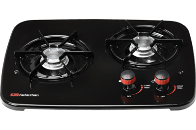 COCINA A GAS 2 QUEMADORES SUBURBAN NEGRO