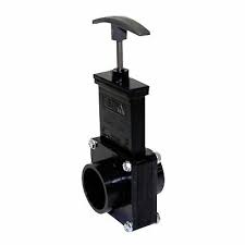 VALVULA GUILLOTINA DE 1-1/2 PVC NEGRO PARA AGUA GRIS TLRVS