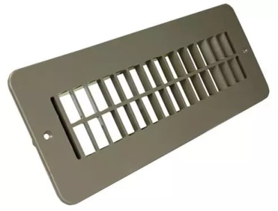 REJILLA SALIDA CALEFACCIÓN PLASTICA, 12X4PULG, CAFE