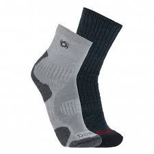 PACK 2 PARES CALCETINES HOMBRE L - TREKKER NAVY/MERINO LITE GRAY - DOITE1