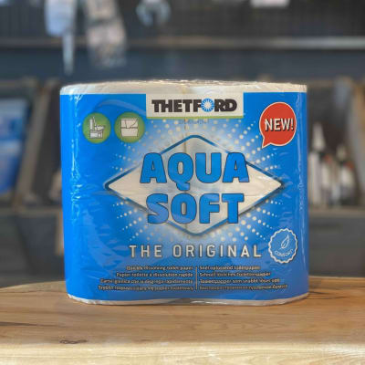 PAPEL HIGENICO AQUA SOLF ESPECIAL PARA BAÑOS QUIMICOS RV, 4 ROLLOS - THETFORD