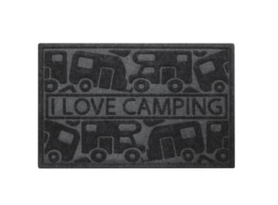 LIMPIAPIES NEGRO I LOVE CAMPING RV 40X60CM
