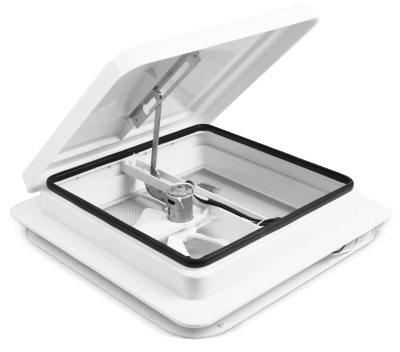 CLARABOYA C/EXTRACTOR 12V BLANCA 36X36CM C/MARCO INTERIOR