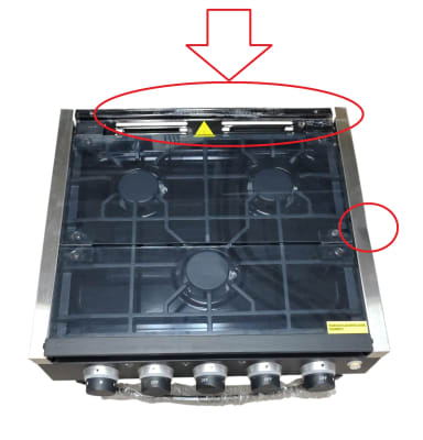 CON DETALLES - COCINA 3 QUEM CON HORNO 34LTS A GAS 17