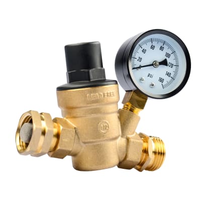 REGULADOR DE PRESION CON MANOMETRO P/CASA RODANTE - BRONCE1