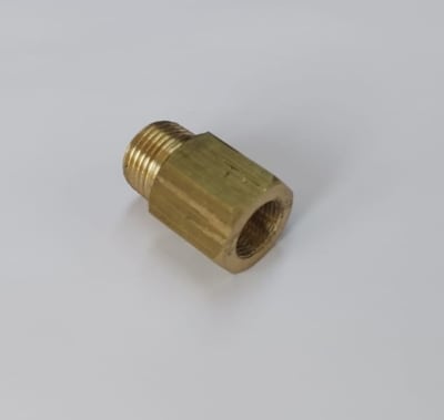 NIPLE DE BRONCE 3/8 NPT x 1/2 NPT HI/HE PARA GAS CASA RODANTE Y CAMPER