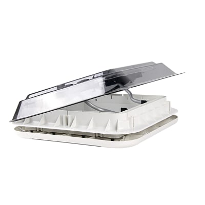 CLARABOYA TRANSPARENTE HUMO 40X40CM CON MARCO INTERIOR