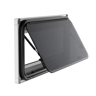 VENTANA ABATIBLE DE VIDRIO  ACRÍLICO 90X50CM TERMOPANEL