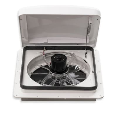 CLARABOYA SUPER VENT BLANCO VENTILADOR Y EXTRACTOR 12V 36X36CM - INCLUYE MARCO INTERIOR 14CM