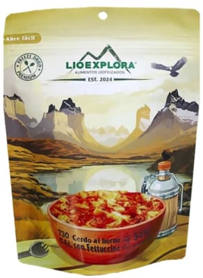 ALIMENTO CERDO AL HORNO CON FETUCHINI LIOFILIZADO - 545GR HIDRATADOS