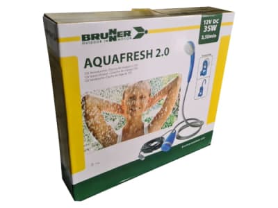 DUCHA PORTATIL C/BOMBA SUMERGIBLE 12V 35W 3,5LT/MIN BRUNNER1
