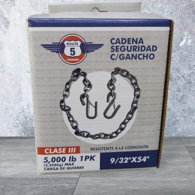 CADENA DE SEGURIDAD C/GANCHO P/REMOLQUE 9/32