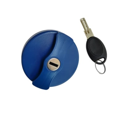 TAPA AZUL CON LLAVE ENTRADA AGUA POTABLE HSC