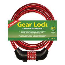 CANDADO CABLE DE ACERO 1,8MTS Y LUZ COGHLANS - DOITE1
