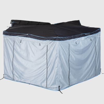 TOLDO ABANICO 270° CON PATAS Y PAREDES DE CIERRE - LADO IZQUIERDO ARK1