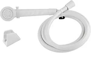 CABEZAL BLANCO C/MANGUERA PARA DUCHA TLRVS