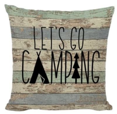 FUNDA COJIN LINO LET'S GO CAMPING 45X45CM AXS1