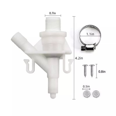 VALVULA PARA BAÑO WC DE CASA RODANTE DOMETIC O SIMILAR