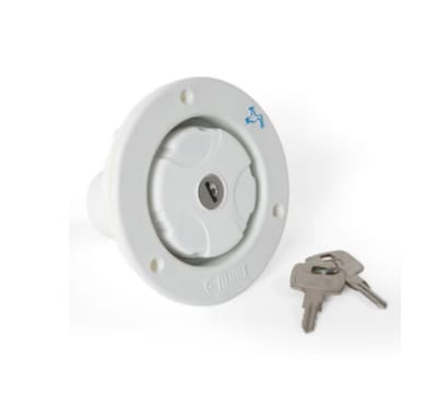 TAPA BLANCA CON LLAVE ENTRADA AGUA POTABLE FIAMMA