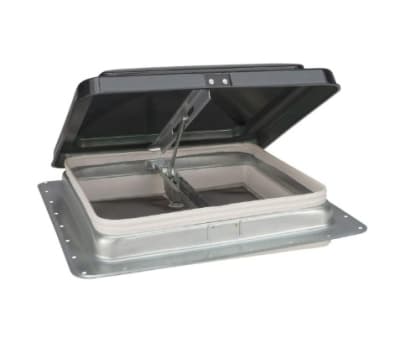 CLARABOYA SIMPLE NEGRA P/VENTILACION 36X36CM